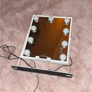 Amazon White Wireless Charging Vanity Mirror with LED Lights